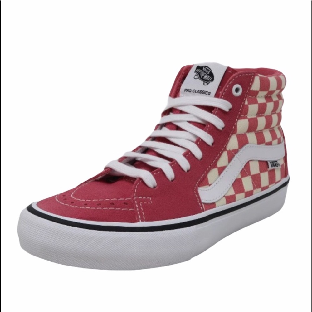 Vans sk8-hi pro checker rose pink sneaker shoes - Picture 2 of 3